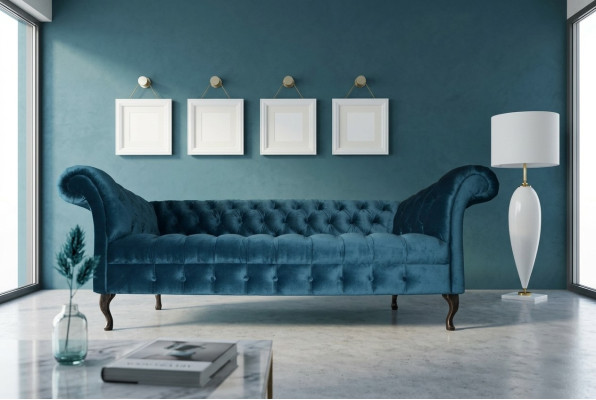 Chesterfield Sofa Bekleding Designer Banken Sofas Set Textiel Stof Textiel 15