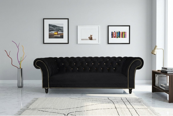 Chesterfield Bank Bekleding Designer Banken Sofa's Set Textiel Stof Textiel 30