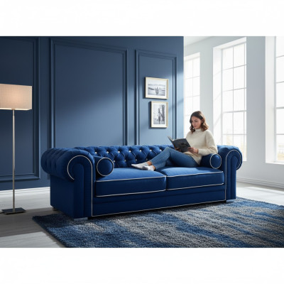 Chesterfield Sofa 3-ZITS Bekleding Designer Banken Sofa Set SL Sofa 3 Nieuw