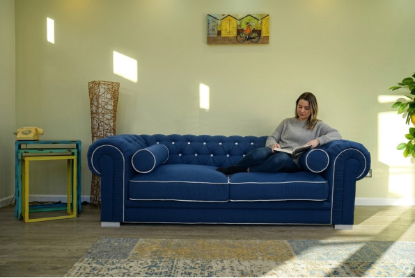 Chesterfield Sofa 3 ZITTER Bekleding Designer Banken Sofas Set SL Sofa 5