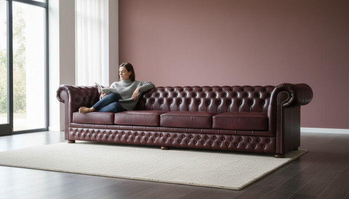 Chesterfield Bank 8 ZITTER XXL Bekleding Designer Bankstellen Bankstel Nieuw