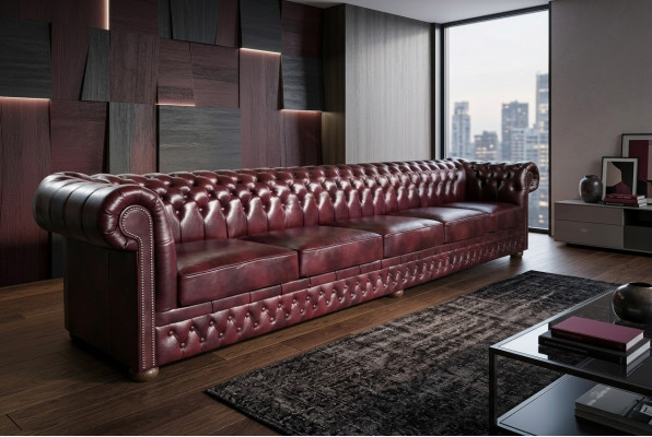 Chesterfield Bank 8 ZITTER XXL Bekleding Designer Bankstellen Bankstel Nieuw