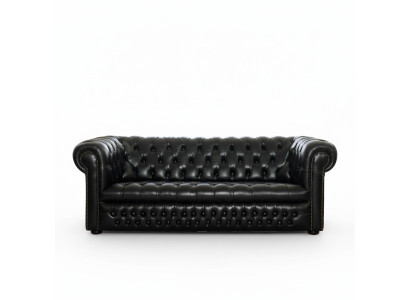 Zwarte Chesterfield bank 3+1 zits designer banken set