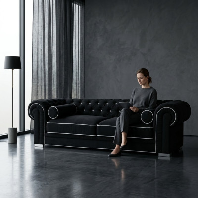Chesterfield Sofa 3-ZITS Bekleding Designer Banken Sofas Garnituur SL Sofa 23