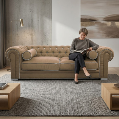Chesterfield Sofa 3-zitter Bekleding Designer Banken Sofa's Set SL Sofa 29