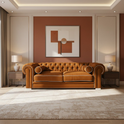 Chesterfield Sofa 3-ZITS Bekleding Designer Banken Sofa Set SL Sofa 30