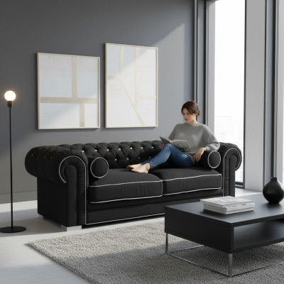 Chesterfield Sofa 3-ZITS Beklede Designer Banken Sofagarnituur SL Sofa 33
