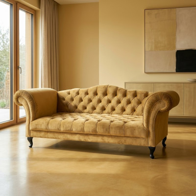 Chesterfield Sofa 3-ZITS Bekleding Designer Banken Sofa's Set SL Bank 44