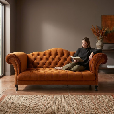 Chesterfield Sofa 3-ZITS Bekleding Designer Banken Sofa's Set SL Sofa 48