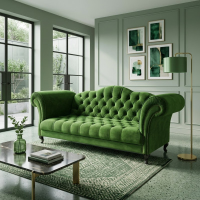 Chesterfield Sofa 3-ZITS Beklede Designer Banken Sofa's Set SL Sofa 49