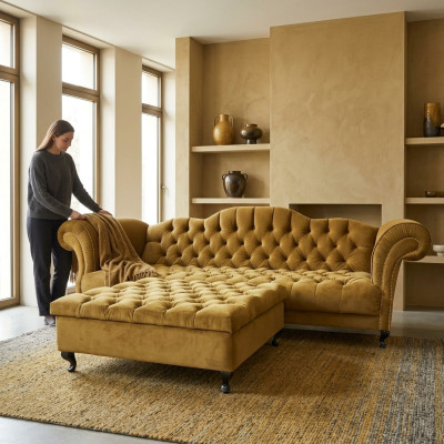 Chesterfield Sofa Bekleding Designer Banken Sofas Garnituur Bank SLIII Sofa №51