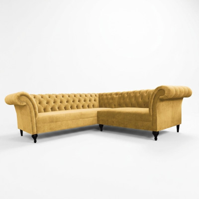 Chesterfield hoekbank hoekbank designerbank bankstel fluwelen leren bankstel
