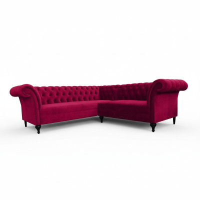 Modern Chesterfield hoekbank hoekbank ontwerper bank fluwelen lederen bank.