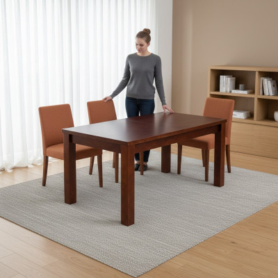 Eettafel Klassieke houten tafel luxueus XXL 80x140 cm Uitschuifbare tafel 80x180 cm