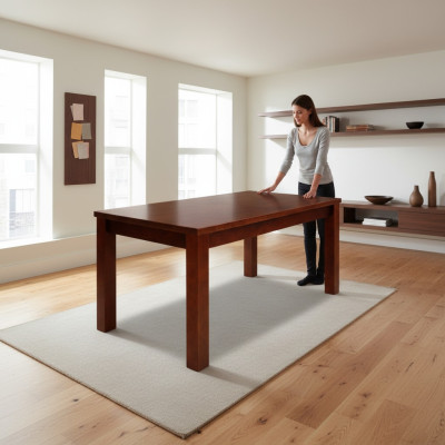 Tafel Eettafel Houten tafel XXL Vergadertafel 90x160cm Uitschuifbaar 160x215cm