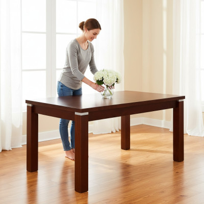 Eettafel Houten tafel XXL Vergadertafel 80x140cm Uitschuifbaar 80x180cm