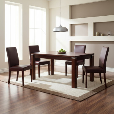 Tafel Eettafel Houten tafel XXL Vergadertafel 100x200cm Uitschuifbaar 200x290cm