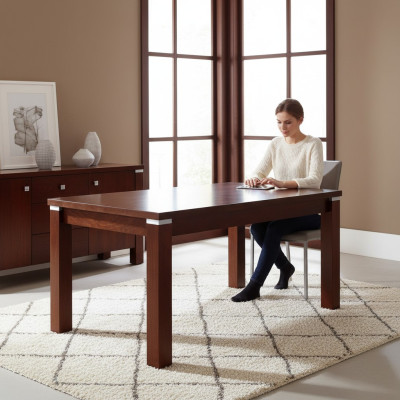 Tafel Eettafel Houten tafel XXL Vergadertafel 100x250cm Uitschuifbaar naar 250x350cm