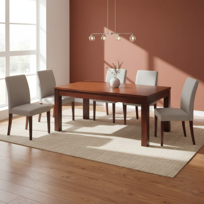Tafel Eettafel Houten tafel XXL Vergadertafel 90x90cm Uitschuifbaar 90x290cm