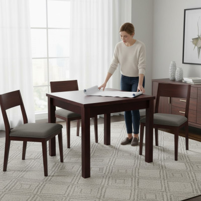 Tafel Eettafel Houten tafel XXL Vergadertafel 90x90 cm Uitschuifbaar 90x240 cm