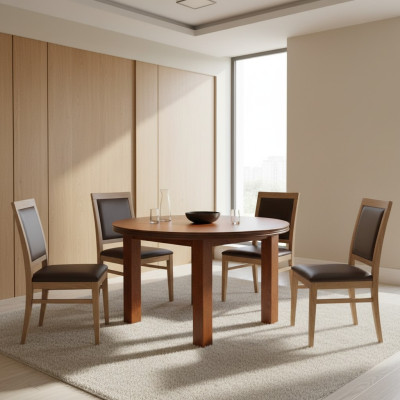 Tafel Eettafel Houten tafel XXL Vergadertafel S33Radius100+40