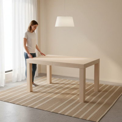 Tafel Eettafel Houten tafel XXL Vergadertafel 80 x 140cm Uittrekbaar 140x180 cm