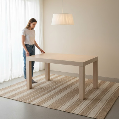 Tafel Eettafel Houten tafel XXL Vergadertafel 90 x 160 cm Uittrekbaar 160x210 cm