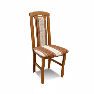 MASSIEF HOUTEN STOEL HOUTEN DESIGNER STOEL EETKAMERSTOEL KLASSIEK BEIGE DECORATIEF