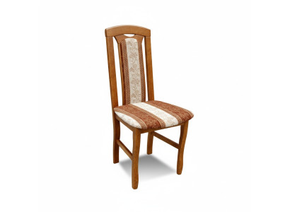 MASSIEF HOUTEN STOEL HOUTEN DESIGNER STOEL EETKAMERSTOEL KLASSIEK BEIGE DECORATIEF