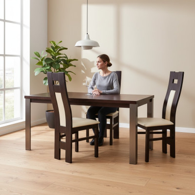 MASSIEF HOUT Wit STOEL HOUT ONTWERP STOEL EETKAMERSTOEL MODERN DECORATIEF
