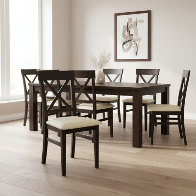 Massief houten houten stoel modern landhuis designer eetkamerstoel keuken decoratief.