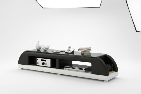 RTV TV dressoir Lederen glazen tafel TV-kast Tafel Lowboard Ma.A