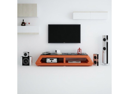 RTV TV dressoir leer glazen tafel televisiekast tafel lowboard Mo.B.