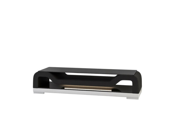 RTV TV dressoir Leder Glas Tafel TV-kast Lowboard Ma.F.