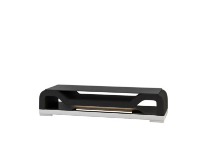 RTV TV dressoir Leder Glas Tafel TV-kast Lowboard Ma.F.