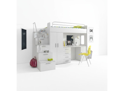 Stapelbed Stapelbed Tweepersoonsbed Jeugdbed Bedden met kast Tafel RAJ4w