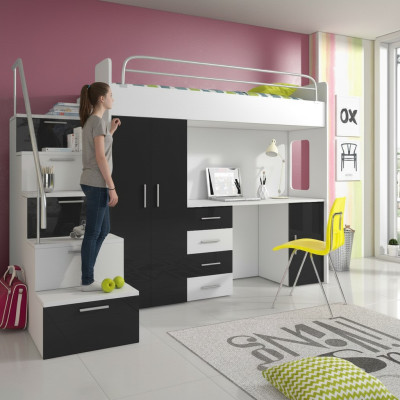 Stapelbed Tweepersoonsbed Tweepersoonsbed Jeugdbed Bedden met kast Tafel Nieuw!