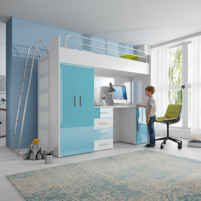 STAPELBED STAPELBED HOOGSLAPER + BUREAU Kast Bedden Kinderkamer