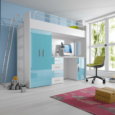 STAPELBED STAPELBED HOOGSLAPER + BUREAU Kast Bedden Kinderkamer