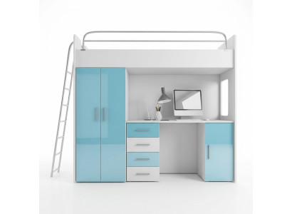 STAPELBED STAPELBED HOOGSLAPER + BUREAU Kast Bedden Kinderkamer