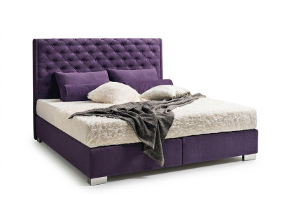 Ontwerp gestoffeerd bed leer dubbel hotel huwelijksslaapkamer boxspring box nieuw