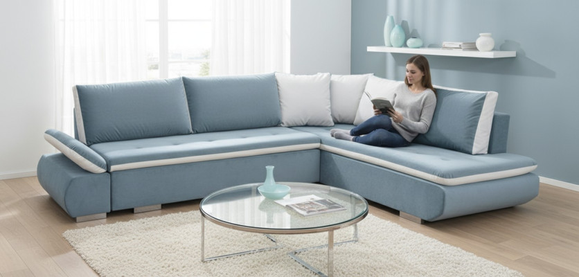 Slaapbank Hoekbank Designerbank met slaapfunctie + opbergruimte *NIEUW*