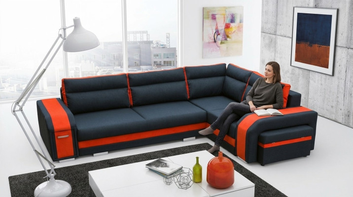 Slaapbank Design slaapbank met bedfunctie + opbergruimte Hoekbank Bank (Nieuw)