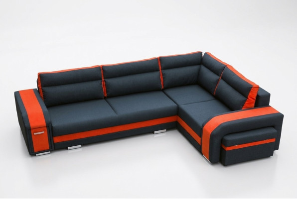 Slaapbank Design slaapbank met bedfunctie + opbergruimte Hoekbank Bank (Nieuw)