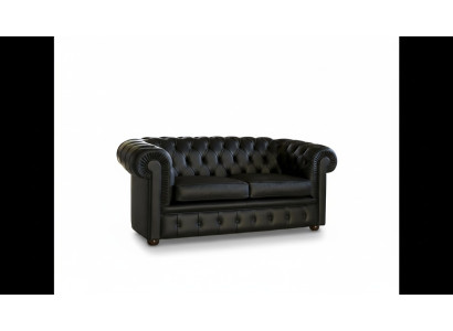 Chesterfield Sofa Bank Beklede Banken Klassieke 2-zits Zitbank Leer Schaffhaus