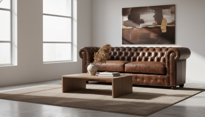 Chesterfield Sofa Bank Polster 3-Zits Set Leder Textiel Bankstellen Nieuw