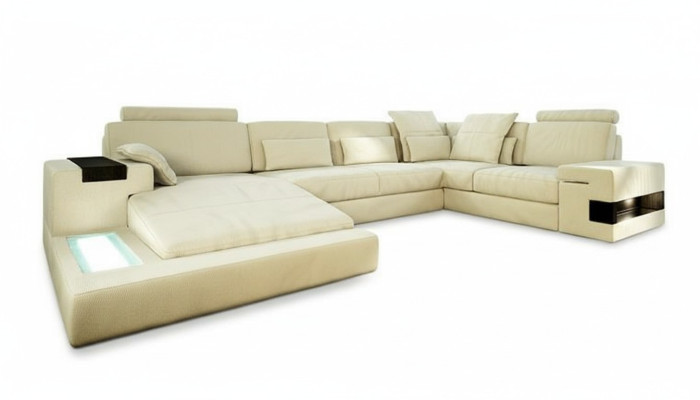 Leren bank Designer Bank U-vormige woonlandschap bank bekleden hoekbank set Nieuw Leerbank Designer Bank U-vormige woonlandschap bankhoes hoekbank set Nieuw