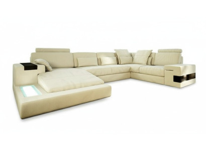 Leren bank Designer Bank U-vormige woonlandschap bank bekleden hoekbank set Nieuw Leerbank Designer Bank U-vormige woonlandschap bankhoes hoekbank set Nieuw