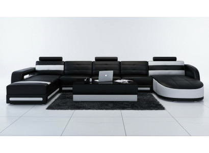 Hoekbank met ergonomische rugleuning en comfortabele armleuningen.