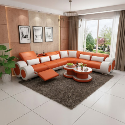 Leren bank Bank Woonlandschap Bank Modern Hoekbank Ontwerp Set  Leren bank Bank Woonlandschap Bank Modern Hoekbank Ontwerp Set